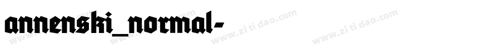 annenski_normal字体转换