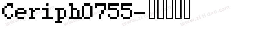 Ceriph0755字体转换