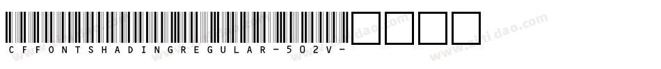 CfFontShadingRegular-502V字体转换