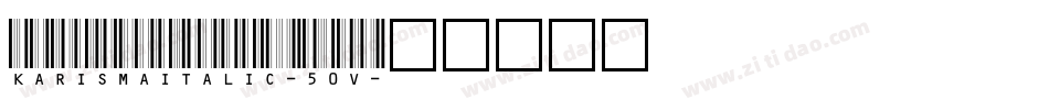 KarismaItalic-50v字体转换