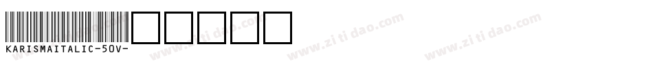 KarismaItalic-50v字体转换
