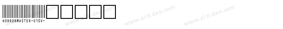 Horrormaster-o10V字体转换