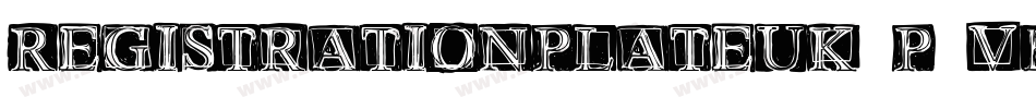 RegistrationPlateUk-P4vB字体转换