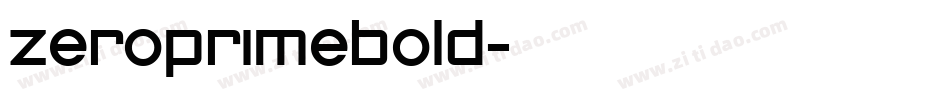 zeroprimebold字体转换