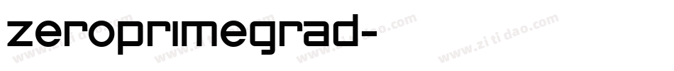 zeroprimegrad字体转换