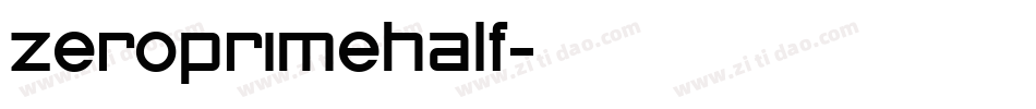 zeroprimehalf字体转换