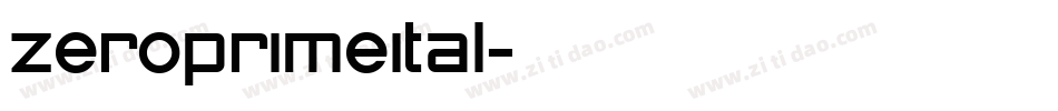 zeroprimeital字体转换