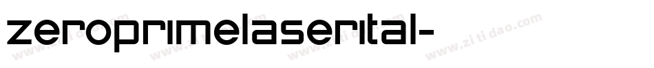 zeroprimelaserital字体转换