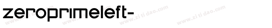 zeroprimeleft字体转换