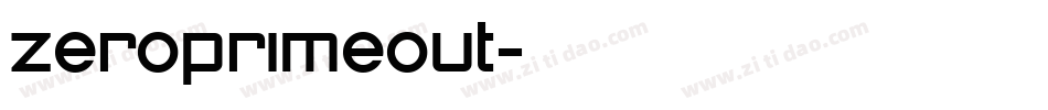 zeroprimeout字体转换