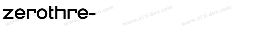 zerothre字体转换