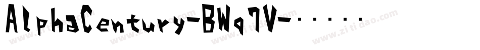 AlphaCentury-BWq7V字体转换