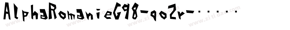 AlphaRomanieG98-qo2r字体转换