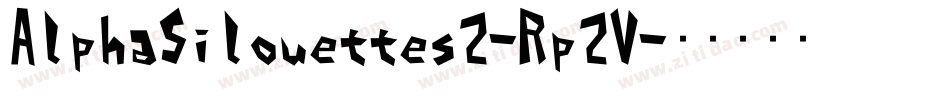 AlphaSilouettes2-Rp2V字体转换