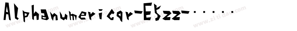 Alphanumericqr-E5zz字体转换