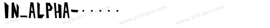 IN_ALPHA字体转换