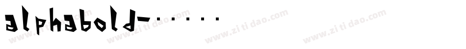 alphabold字体转换