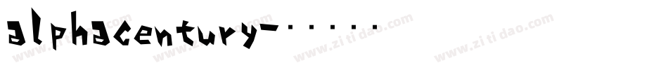 alphacentury字体转换
