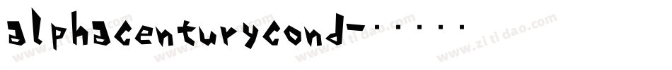 alphacenturycond字体转换