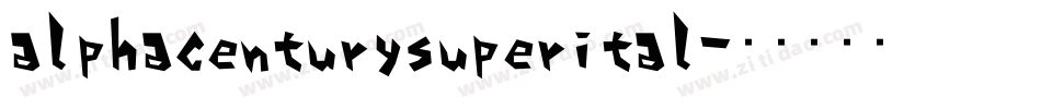 alphacenturysuperital字体转换
