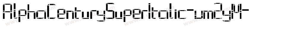 AlphaCenturySuperItalic-vmZyM字体转换