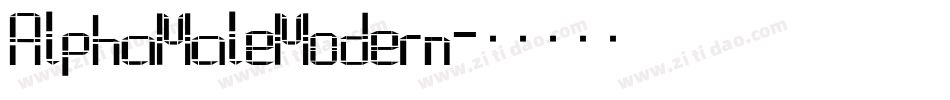 AlphaMaleModern字体转换