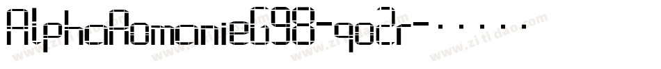 AlphaRomanieG98-qo2r字体转换