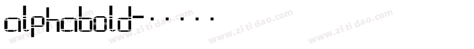 alphabold字体转换