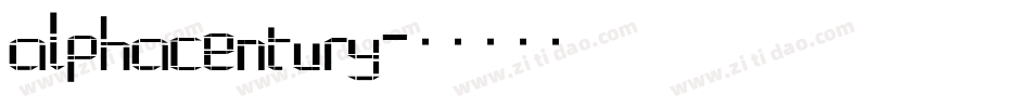 alphacentury字体转换