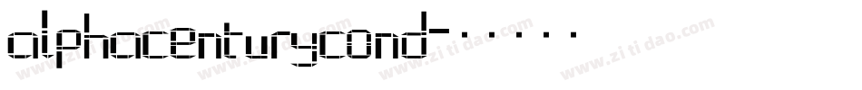 alphacenturycond字体转换