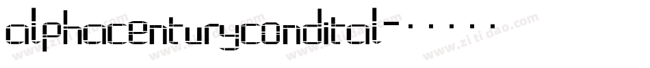 alphacenturycondital字体转换