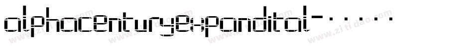 alphacenturyexpandital字体转换