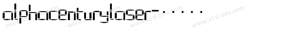 alphacenturylaser字体转换