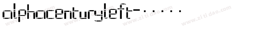 alphacenturyleft字体转换