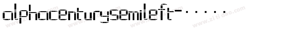 alphacenturysemileft字体转换