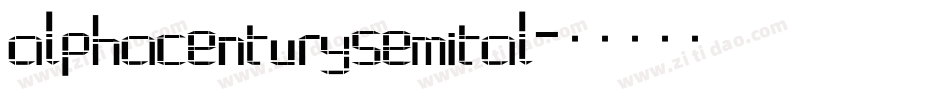 alphacenturysemital字体转换