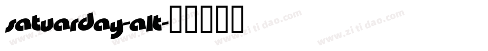 satuarday-alt字体转换