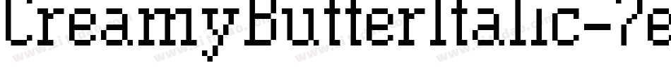 CreamyButterItalic-7ezw字体转换