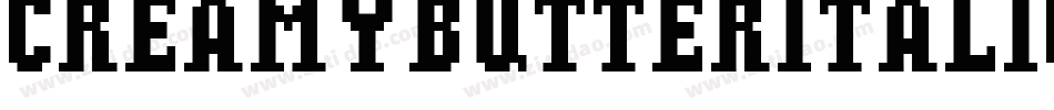 CreamyButterItalic-7ezw字体转换