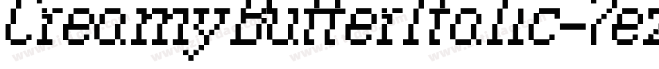 CreamyButterItalic-7ezw字体转换