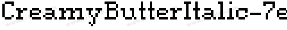 CreamyButterItalic-7ezw字体转换