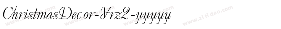 ChristmasDecor-Yrz2字体转换