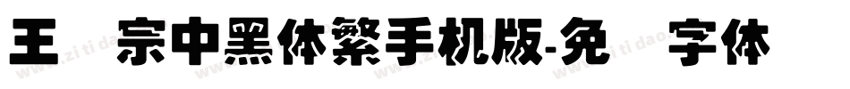 王汉宗中黑体繁手机版字体转换