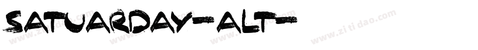 satuarday-alt字体转换
