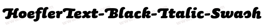 HoeflerText-Black-Italic-Swash字体转换