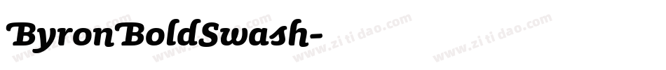 ByronBoldSwash字体转换
