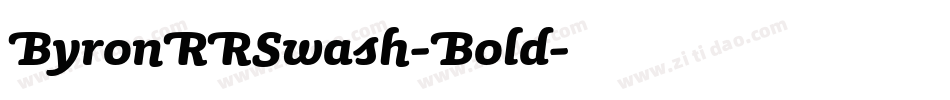 ByronRRSwash-Bold字体转换