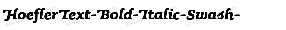 HoeflerText-Bold-Italic-Swash字体转换