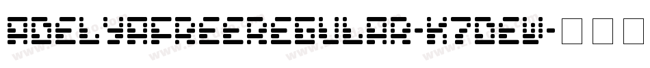 AdelyaFreeRegular-K7deW字体转换