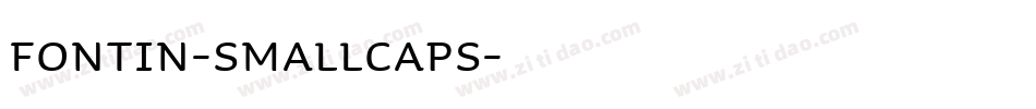 Fontin-SmallCaps字体转换